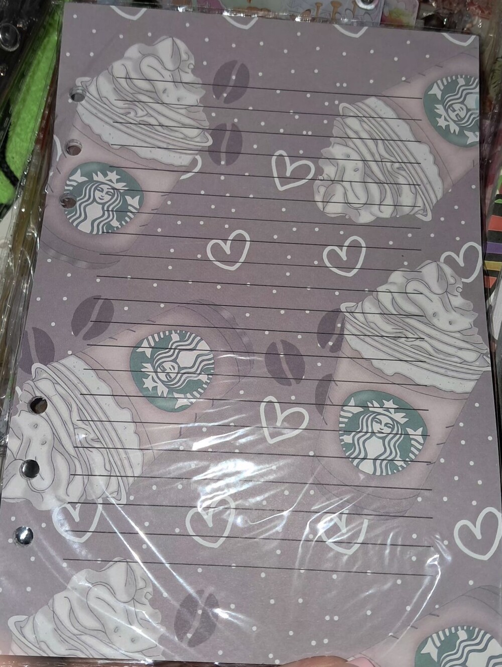 New! A5 Size Starbucks Notebook, Binder, Journal Refill Paper